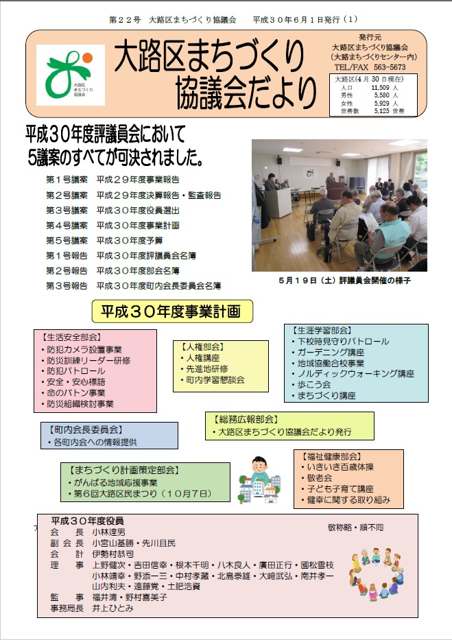 大路区まちづくり協議会だより第22号